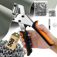 10mm Eyelet Grommet Plier Stainless Steel Set Hole Punch Kit Fabric Canvas DIY