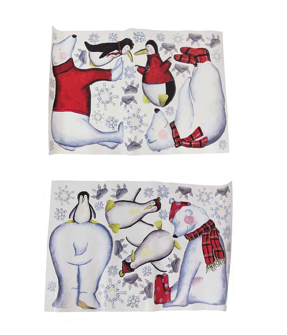 Zeckos RoomMates Polar Buddies Reusable Wall Decals Mega Pack
