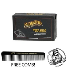 Suavecito Shower Bar Body Soap Original With Charcoal