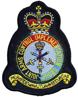 Gestickter Aufnäher Abzeichen Joint Arms Control Implementation Group - MOD LIZENZIERT