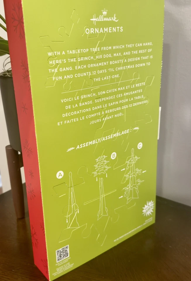 2023 Hallmark SEUSS GRINCH Advent Calendar Christmas Tree 12 Mini Ornaments NEW - Image 3 of 4
