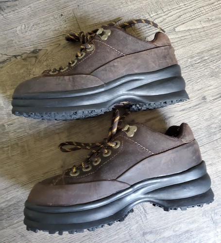 American Eagle Outfitters Women's Sz 7 Brown Leather Hiking Ankle Boots - Picture 7 of 9