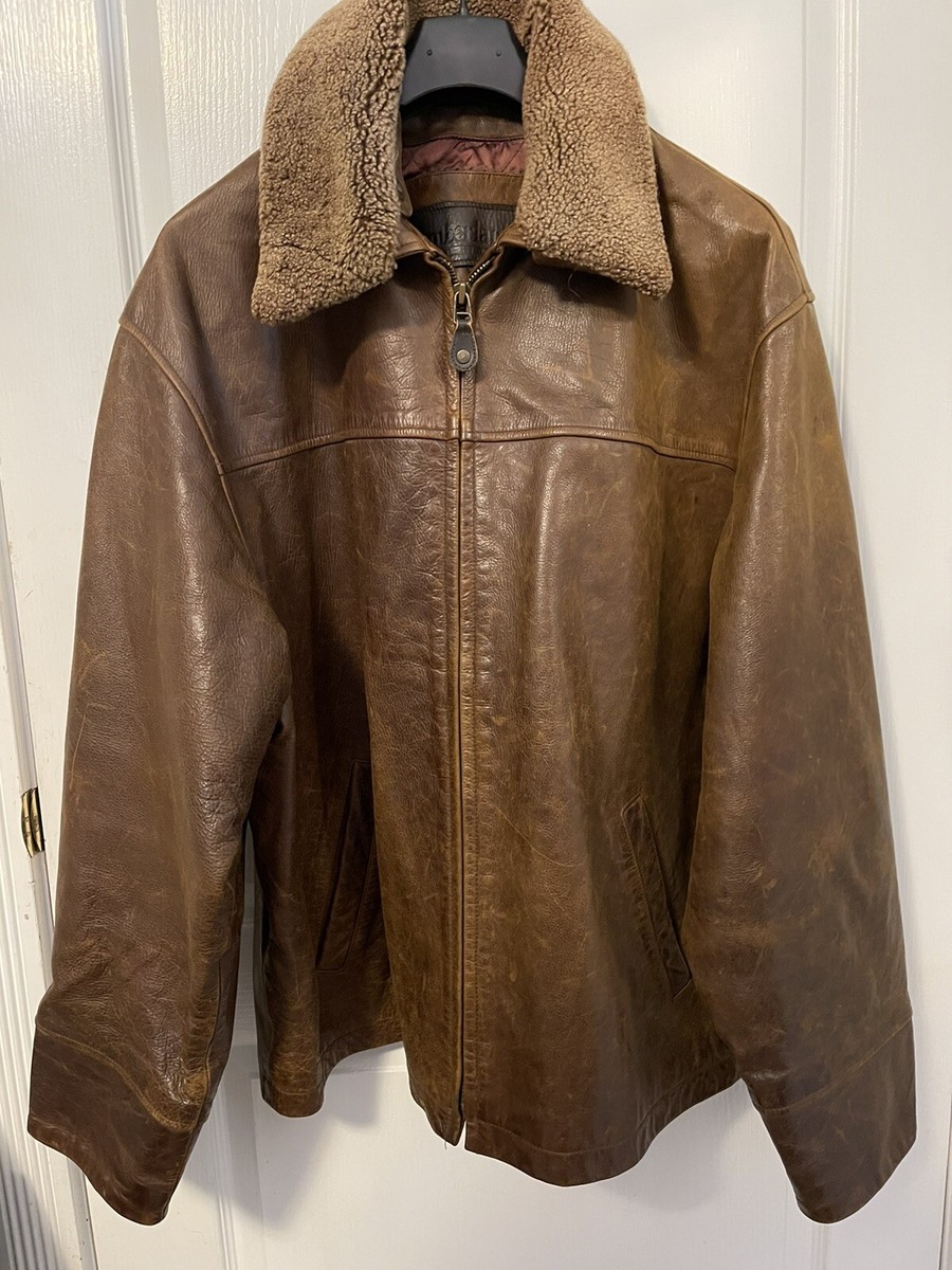 Vintage Timberland Weathergear XL Leather Jacket W. Detachable