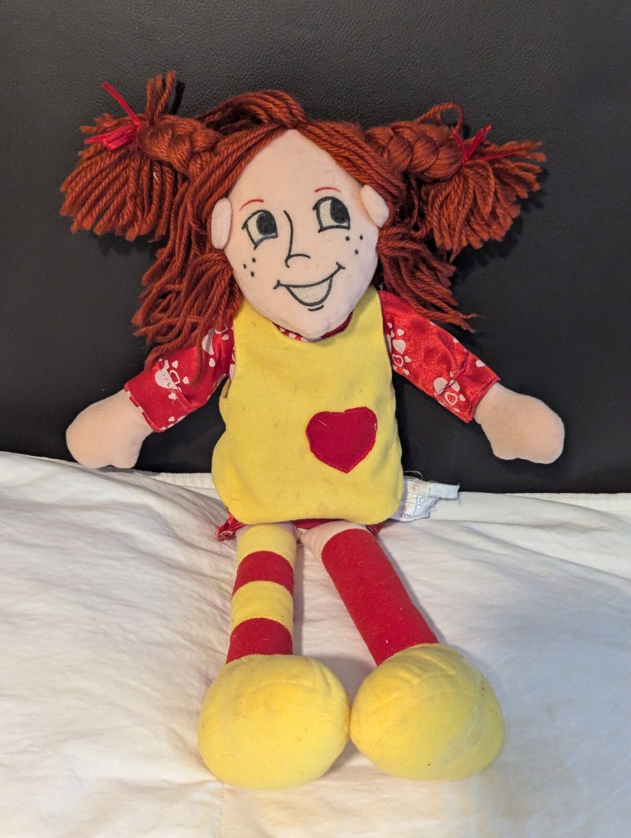Pippi Longstocking Plush Toy Vintage RARE 1997 Toy Connection Doll