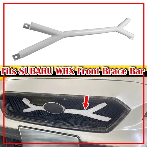 Aluminum Front Brace Bar 2015-2021 Painted White Fits SUBARU WRX VA Levorg 4th