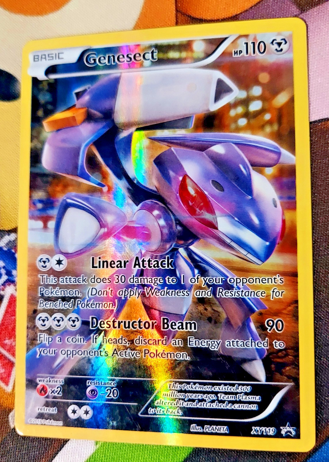 Genesect XY119 Black Star Promo 2016 Full Art Holo Rare IR Pokémon Card TCG LP