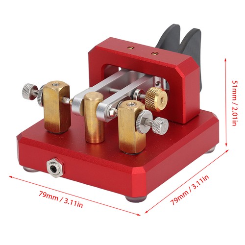Morse Code Key Double Paddle Automatic CW Shortwave Telegram Tapper Tool . - Picture 2 of 12