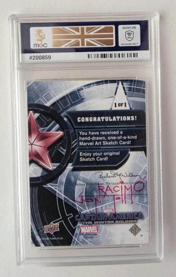 2014 UPPER DECK CAPTAIN AMERICA THE WINTER SOLDIER SKETCH CARD 1/1 MGC GRADED - Image 4 of 4