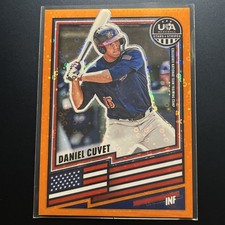 2026 Panini USA Stars & Stripes Daniel Cuvet DISCO ORANGE PRIZM - #'d 15/75 (C1)