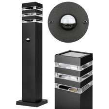 LED Außenleuchte E27 60cm IP54 Schwarz Bewegungsmelder oder Steckdose MasterLED