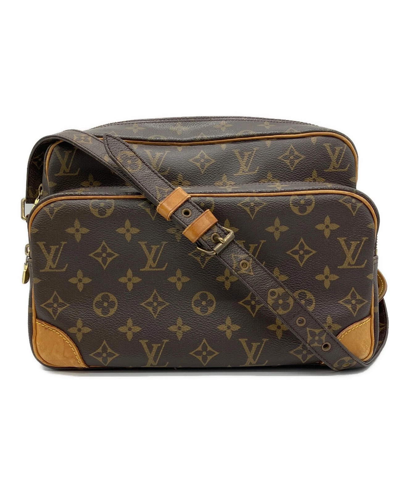 Vuitton — Louis Vuitton Monogram Nile Shoulder Bag M45244 Coated Canvas Brown #TFB4251