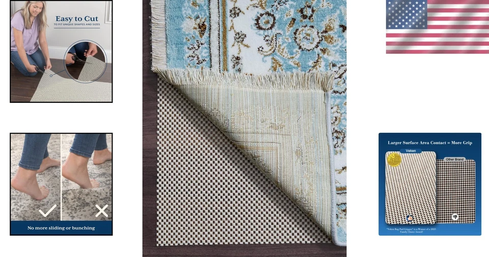 9x12 Rug Pad Gripper for Hardwood Floors - Image 2 of 4