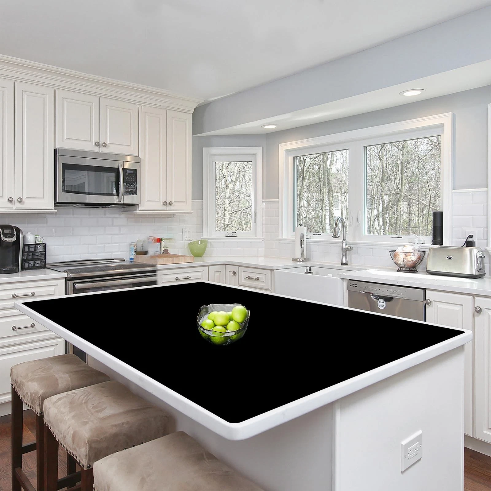 Silicone Mats for Kitchen Counter, 48"x32"(120cmx80cm) Large Heat Resistant M...