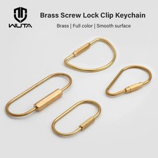 Brass Screw Lock Keychain Water Drop U-Shaped D-Shaped Screw Connecting Buckle