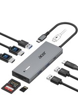 Acer 9 in 1 USB C Hub Dual HDMI Adapter 4K with USB 3.0 SD TF PD for Laptop PC