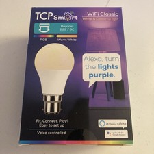 Image of TCP Smart Wi-Fi Voice Controlled LED Colour Changing Bayonet B22/BC Bulb Coated.