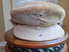 Vintage Grand Prix Tan Corduroy C Newsboy Hat – Never Worn – One Size