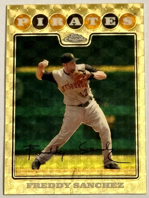 2008 Topes Chrome Freddy Sanchez Superfractor 1/1 Pittsburgh Pirates Giants 3xAS