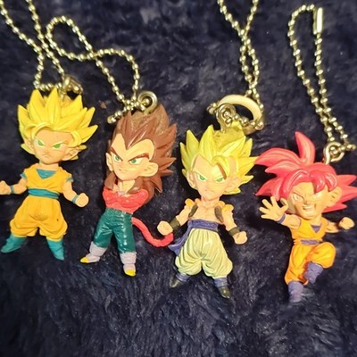 UDM Dragon Ball PVC Keychain Lot - Goku, Vegeta, Gotenks)