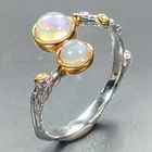 Fashion jewelry Natural Opal Ring 925 Sterling Silver Size 7 /R464506