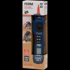 FERM Digitales Multimeter Cat 3 - DC Strommesser Strom Voltmeter Amperemeter
