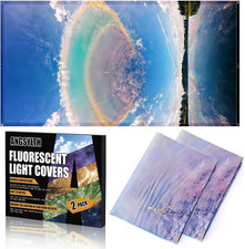 2 Pcs Fluorescent Light Covers - 4 X 2 Feet Covers for Ceiling Lights, Magnetic