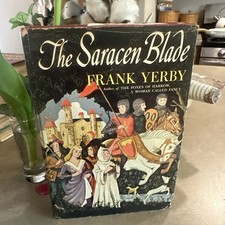 Vintage 1952 THE SARACEN BLADE By Frank Yerby - Hardcover, Red Binding DJ