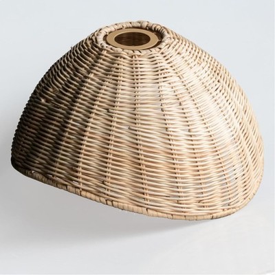 Lampenschirm, Rustikale Rattan Lampenschirme mit handgeflochtenem Schirm für ...
