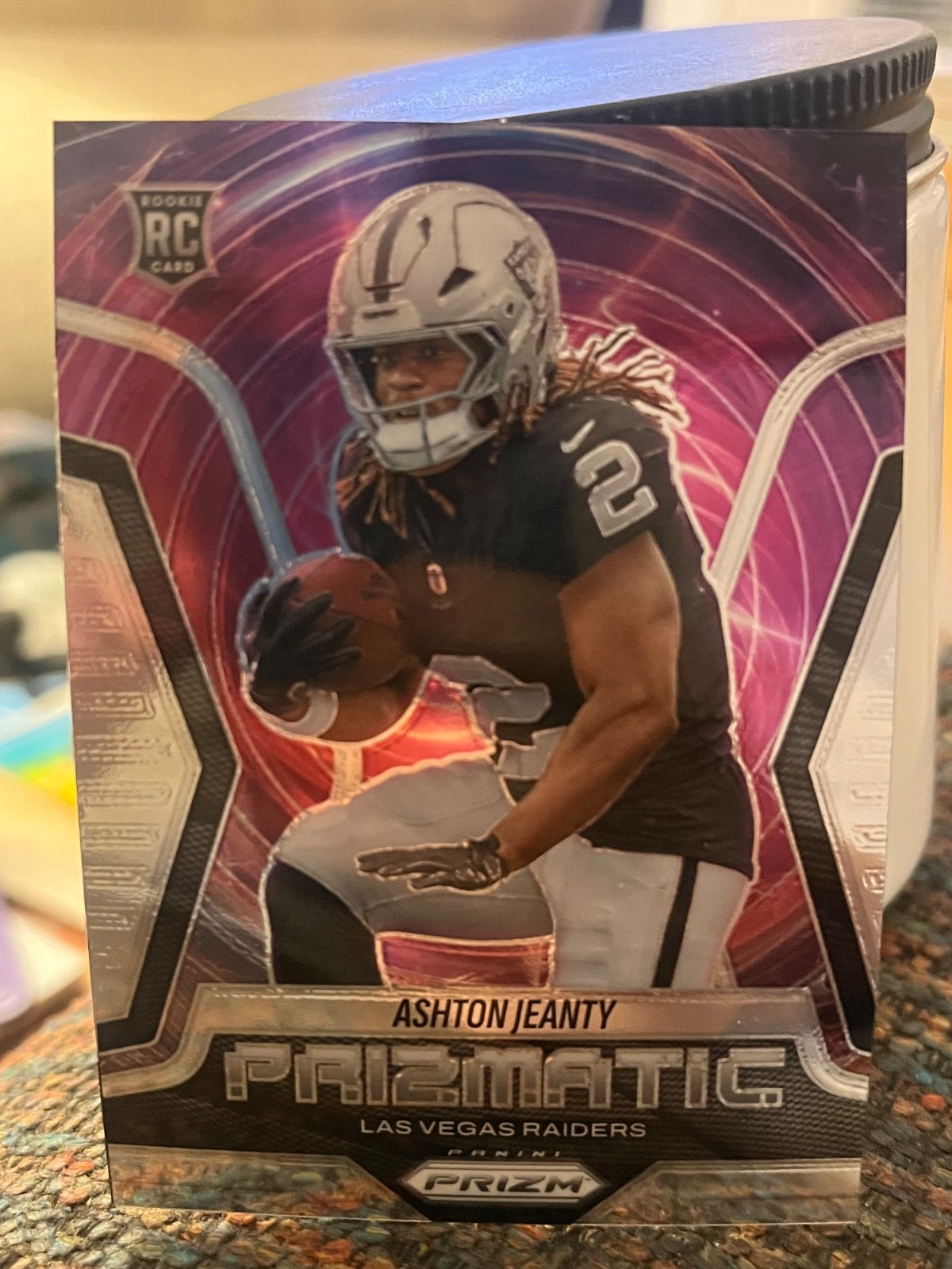 ASHTON JEANTY 2025 PANINI PRIZM PRIZMATIC ROOKIE SILVER RAIDERS B RC Q6593