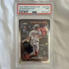 2024 Topps Chrome Update Jackson Holliday USC200 Rookie Refractor PSA 9 Orioles