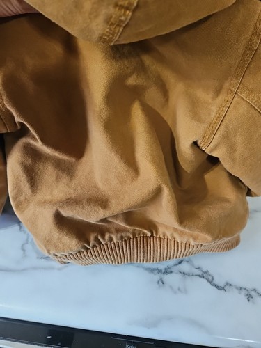 Carhartt Jacket Boys 2T Duck Canvas Quilt Lined Hooded Brown - Picture 7 of 10
