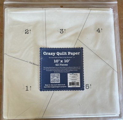 Lori Holt Crazy Quilt Paper 10 X 10 Inch 42 Pieces Finished Block 8 Inches