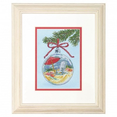 Dimensions Counted Cross Stitch Kit Beach Ornament