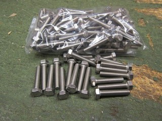 100 EdelStahl 6Kant Schrauben M5 x 25 DIN933 A2 VG SW8 Neu9