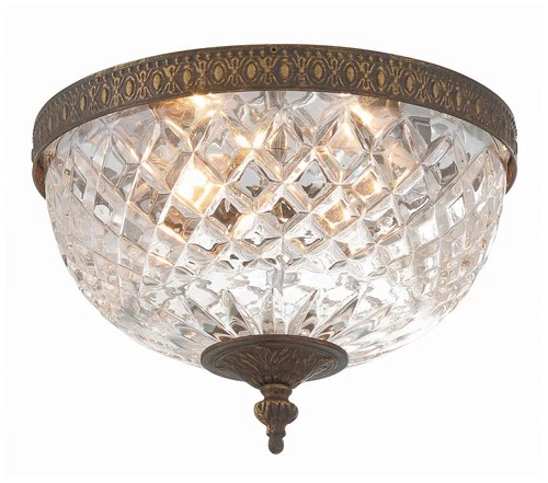 Crystorama Majestic English Bronze 10" Wide Ceiling Light - Picture 2 of 9