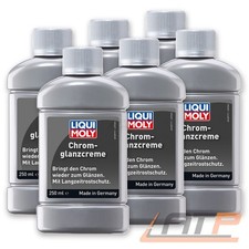 6x 250 ml LIQUI MOLY CHROMGLANZCREME CHROMPOLITUR CHROMPFLEGE