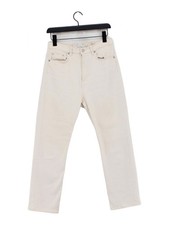 & Other Stories Women's Jeans W 28 in Cream Cotton with Elastane Straight