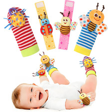 Wrist Rattle Socks and Foot Finder Set, Baby Girl Boy Toys