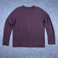 Banana Republic Men's Sweater Crew Neck 100 Cotton Long Sleeve Maroon Size L