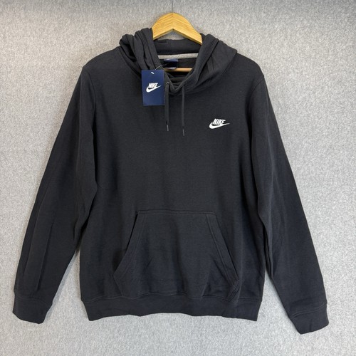 Nike Hoodie Women XL Black Funnel Neck Club Fleece Gym Run Sweatshirt Hooded NWT