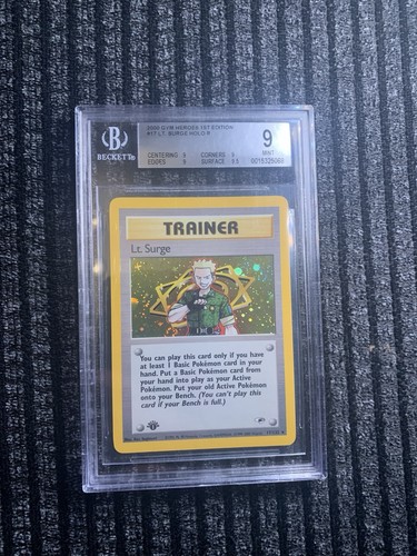 Lt. Surge (1st Edition) graded BGS 9 for sale on eBay