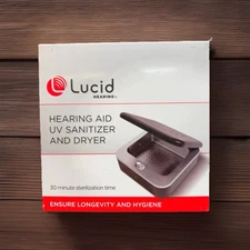 Lucid Hearing Hearing Aid UV Sanitizer And Dryer 30 Minute Sterilization New
