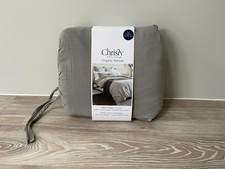 Christy Spannbettlaken Grau GOTS Organic Retreat Baumwolle King - NEU