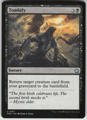 MTG Zombify NM Foundations Magic 187