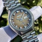 Vintage Seiko 5 Actus SS Automatic Caramel Waves Dial Japan Men Watch 6106-7690