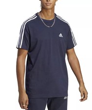 Adidas XL Men's Essentials Legend Ink/White 3-Stripe T-Shirt IC9335