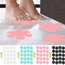 20PCs Bath Tub Shower Stickers Anti Slip Grip Flower Non-Slip Stickers Multi-Col