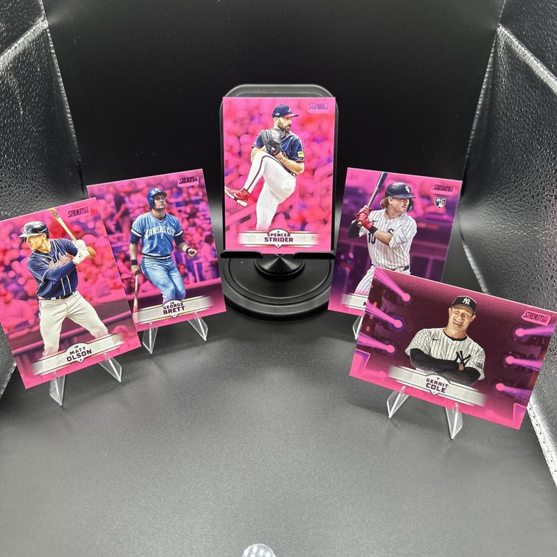 2025 Topps Stadium Club Pink Foil Insert x5 Card Lot Various Teams See Pics
