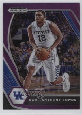 2021-22 Panini Prizm Draft Picks Purple Prizm 66/75 Karl-Anthony Towns #67 0q3