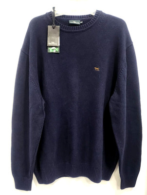 Men's Navy Blue Sweater, Rodd & Gunn, Crew Neck, Size 2 XL, New w/Tags